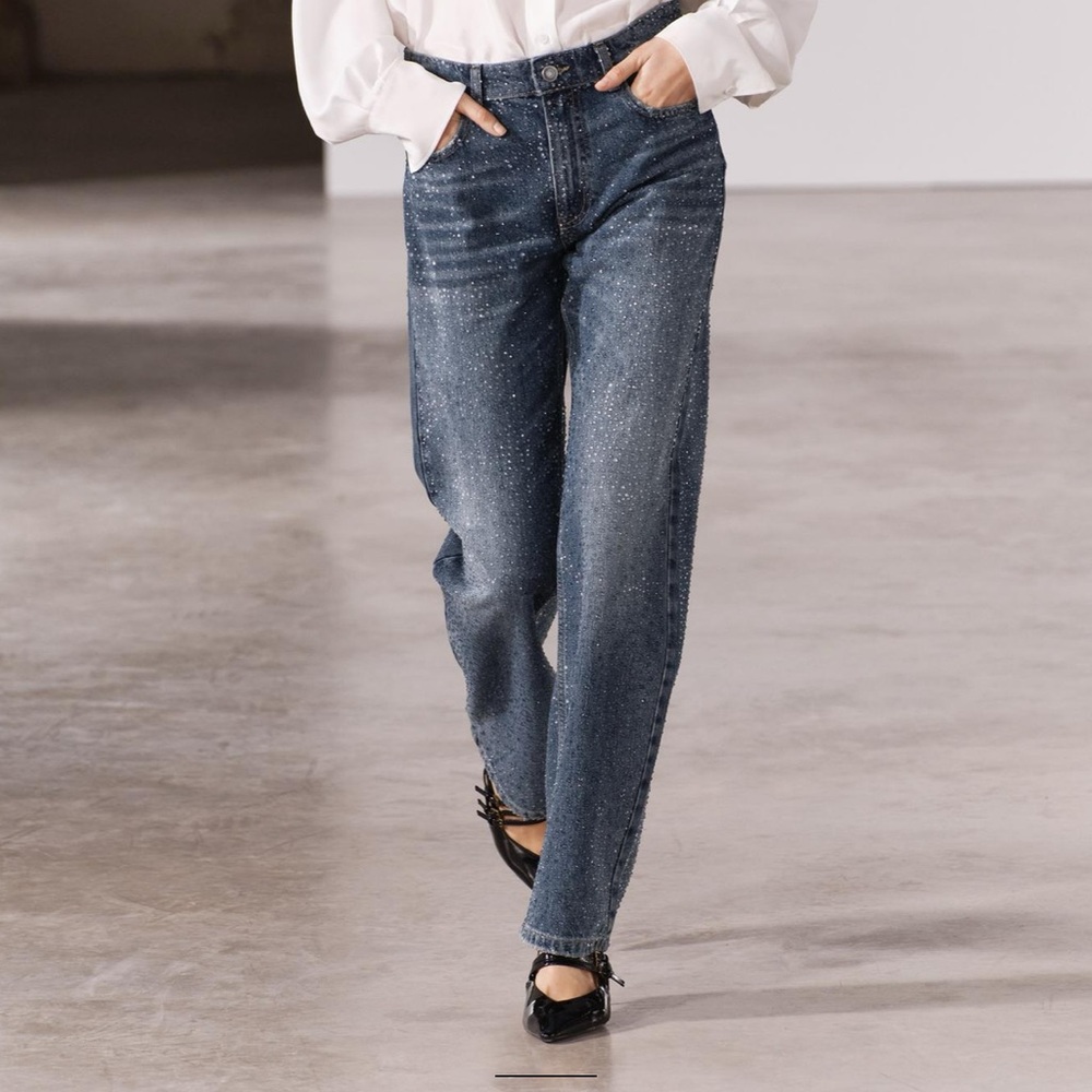 Zara rhinestone jeans.